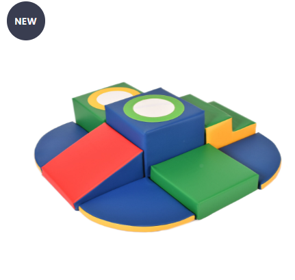 Soft Play Toddler Mirror Crossways- Multicolour/Neutral Shades