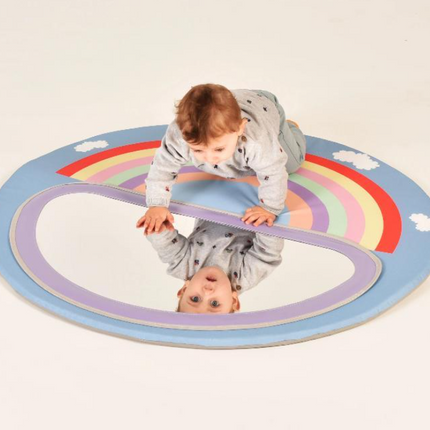 Soft Play Toddler Baby Rainbow Floor Mirror Mat