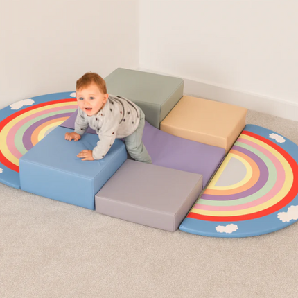Soft Play Toddler Rainbow Climber Set