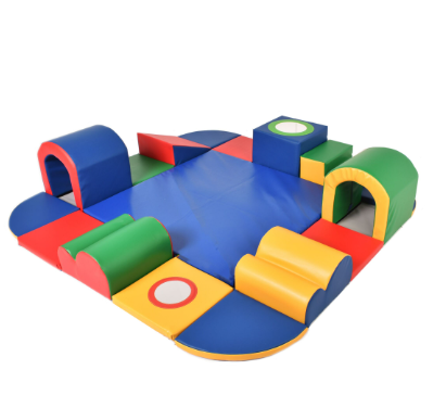 Exploring and Crawling Toddler Soft play set- Multicolour/Grey&White