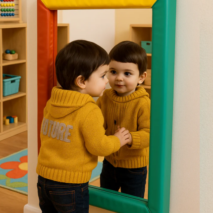 Rectangular Padded Surround Soft Frame Mirror- Multiple Colours and Sizes available | Safety Mirror | Classroom | School | Nursery | Home | Sensory Room | Soft Play
