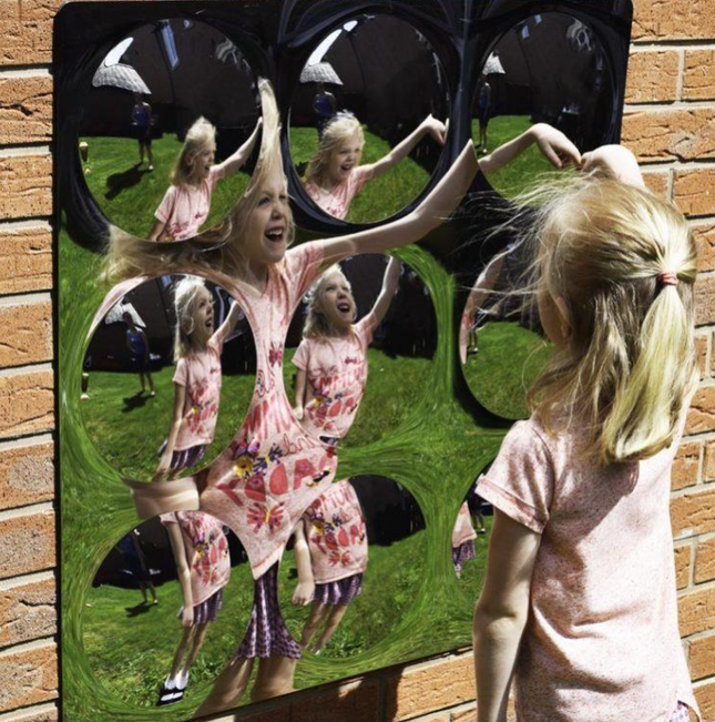 Large 9 Bubbles Convex Mirror | Sensory Mirror