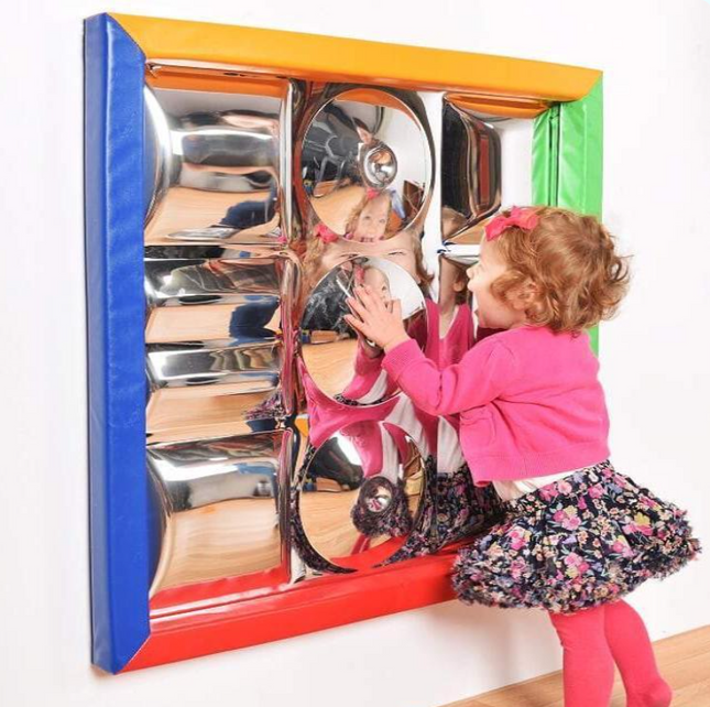 Multi-Sensory Safety Mirror with Padded Surround Frame- Multiple Colours available