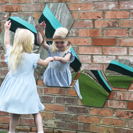 Hexagonal Wall Mirror Set- Indoor/Outdoor use