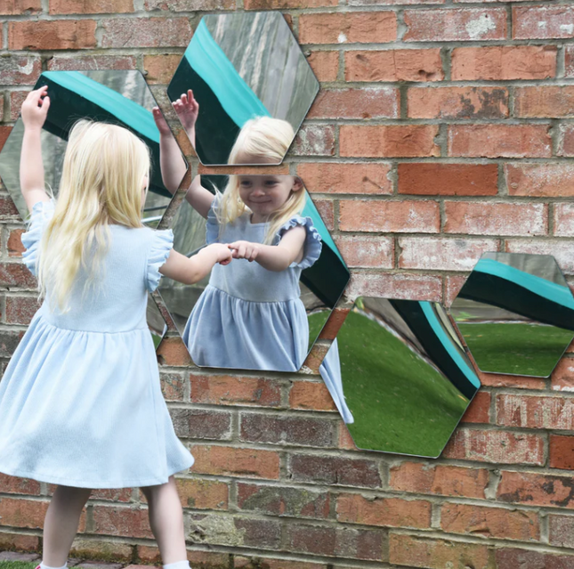 Hexagonal Wall Mirror Set- Indoor/Outdoor use