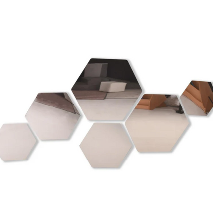 Hexagonal Wall Mirror Set- Indoor/Outdoor use