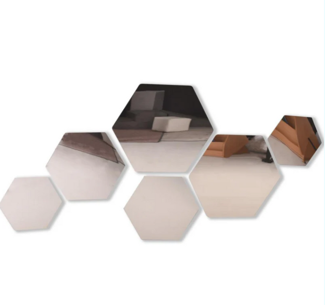 Hexagonal Wall Mirror Set- Indoor/Outdoor use