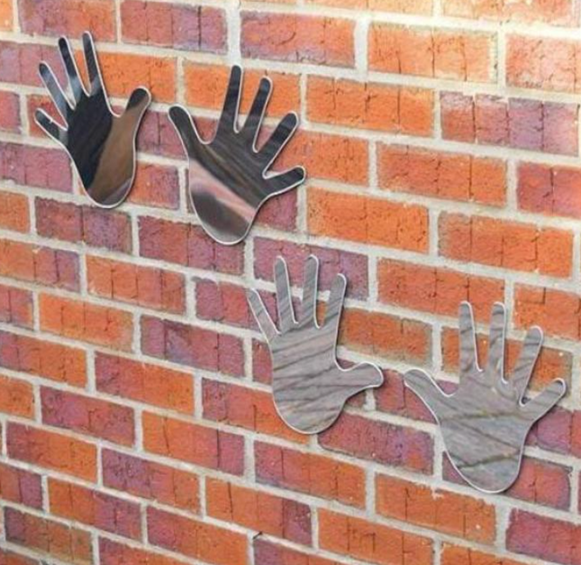 Hands Plastic Safety Wall Mirrors- Indoor/Outdoor use | Sensory Mirror