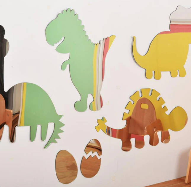 Dinosaur Safety Mirror Set- Indoor/Outdoor use | Plastic Mirror | Playground | Garden | School | Nursery | Home