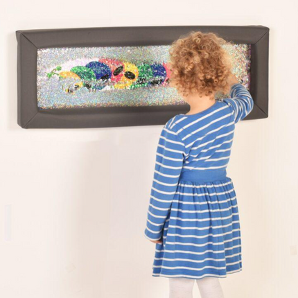Flip Sequin Board: Hide the Caterpillar | Sensory Play | Reversible Sequin | Soft Play | Classroom | Sensory Room