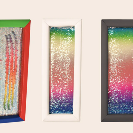 Flip Sequin Board: Rainbow with Padded Surround Frame — Multiple Colours available | Sensory Play | Reversible Sequin | Soft Play | Classroom | Sensory Room