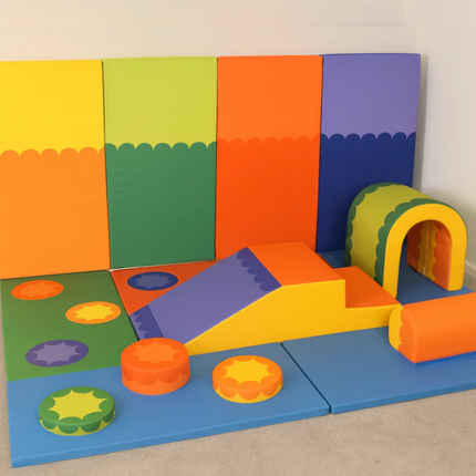 Complete Soft Wall Pads x 4 + Multi Colour Soft Play Set