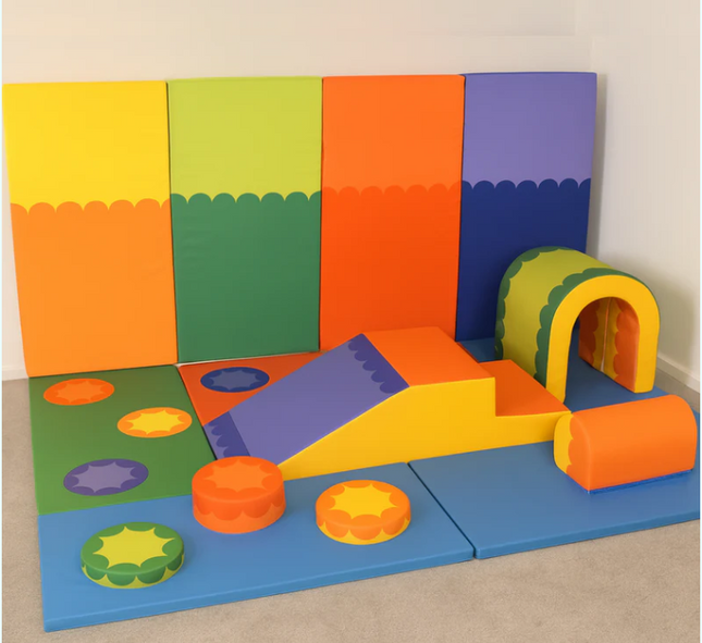 Complete Soft Wall Pads x 4 + Multi Colour Soft Play Set