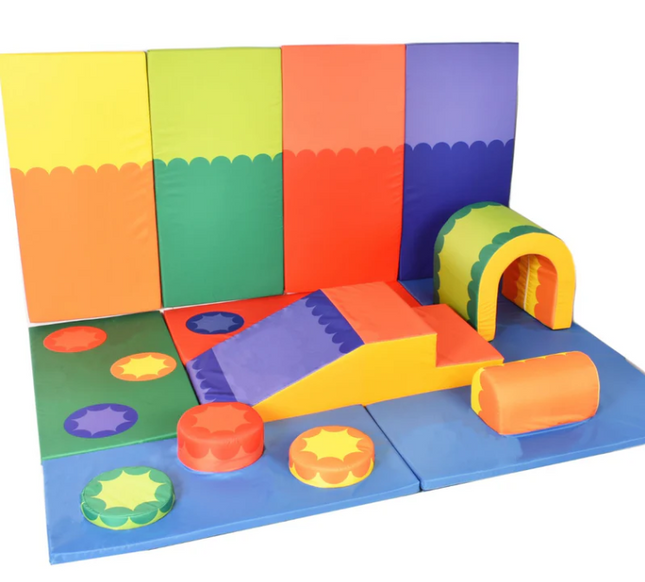 Complete Soft Wall Pads x 4 + Multi Colour Soft Play Set