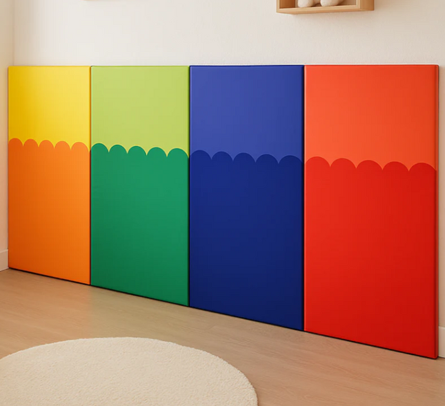 Set of 4 Multi Coloured Soft Wall Pads
