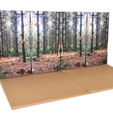 Set of 4 Woodland Soft Wall Pads + Mat(s) Options | Soft Play | Safety Padding | Nature