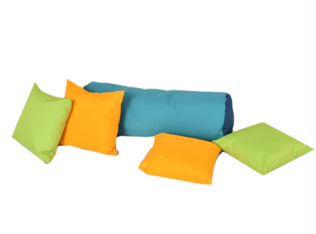 Set of 2 Multi Coloured Wall Pads+ Mat/Cushion Set Options | Soft Play | Safety Padding | Colourful