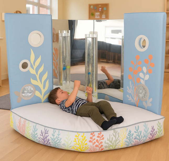 Coral Nuture Bubble Tube Corner — Corner With Cushions Option