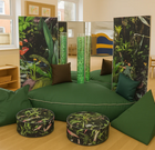 Rainforest Bubble Tube Sensory Nurture Corner — Corner With Cushions option