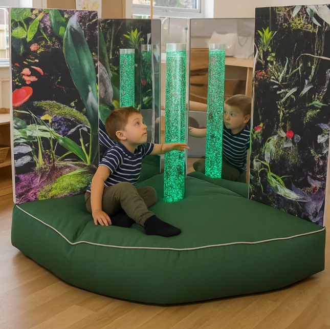 Rainforest Bubble Tube Sensory Nurture Corner — Corner With Cushions option