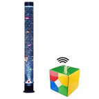 Bubble Tube Round Base & Bracket with Remote Cube