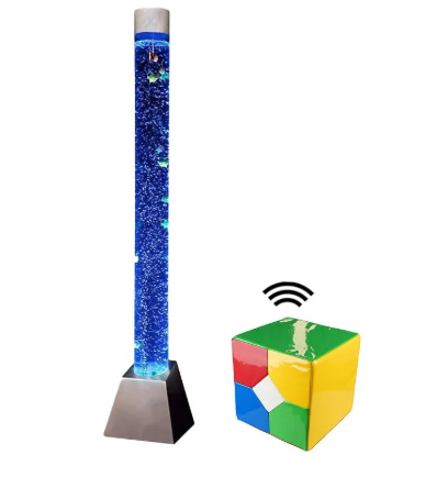 Sensory Colour Changing Bubble Tube- 183cm — Triangular Base + Wireless Remote Options