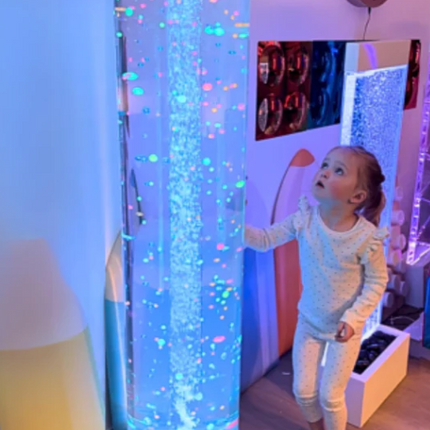 Extra Wide Sensory Bubble Tube- 5ft (150cm) + Optional Remote Cube/ Large Button Controller