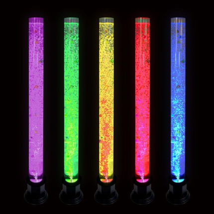 Sensory Colour Changing Bubble Tube- 183cm — Round Base + Wireless Remote Control Options