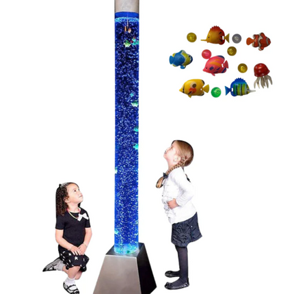 Sensory Colour Changing Bubble Tube- 183cm — Triangular Base + Wireless Remote Options
