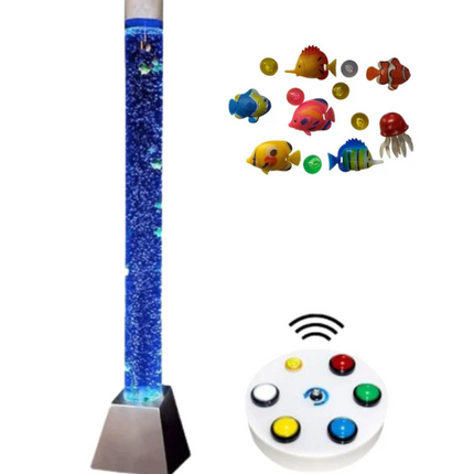 Sensory Colour Changing Bubble Tube- 183cm — Triangular Base + Wireless Remote Options