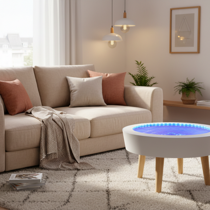 Round LED Colour Changing Sensory Bubble Table