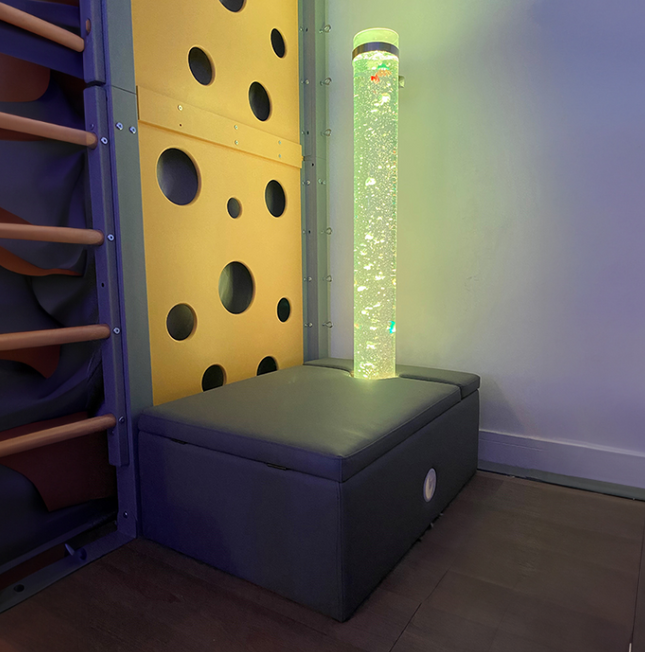 180cm Bubble Tube, Padded Surround & Wall Bracket — Rectangle