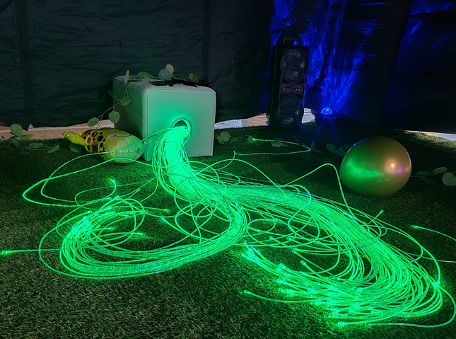 Fibre Optics Padded Seat & Surround + 16W Light Source + 100 x 150cm Tails