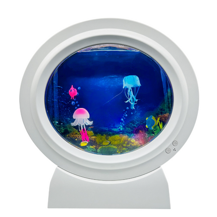 Round Jellyfish Aquarium Tank Remote Control USB or Battery Powered – 38cm