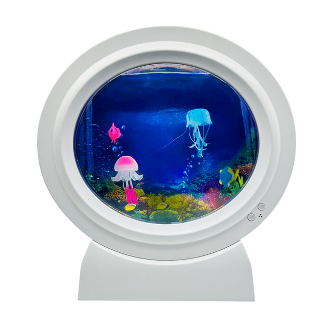 Round Jellyfish Aquarium Tank Remote Control USB or Battery Powered – 38cm