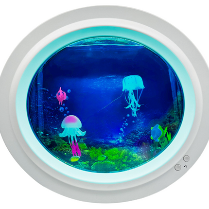 Round Jellyfish Aquarium Tank Remote Control USB or Battery Powered – 38cm