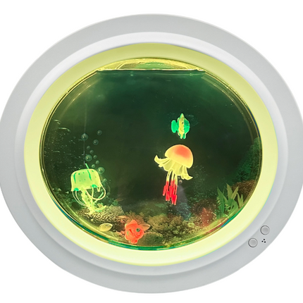 Round Jellyfish Aquarium Tank Remote Control USB or Battery Powered – 38cm