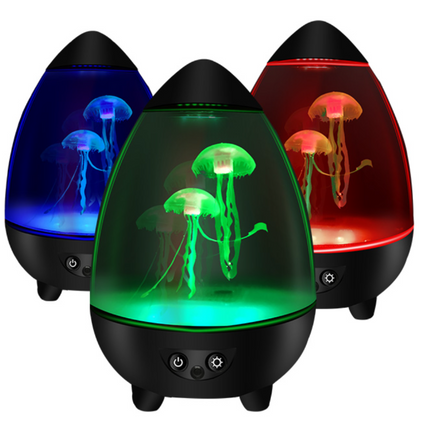 Rechargeable Colour Changing LED Water Drop Shape Jellyfish Night Light Lamp-  21cm