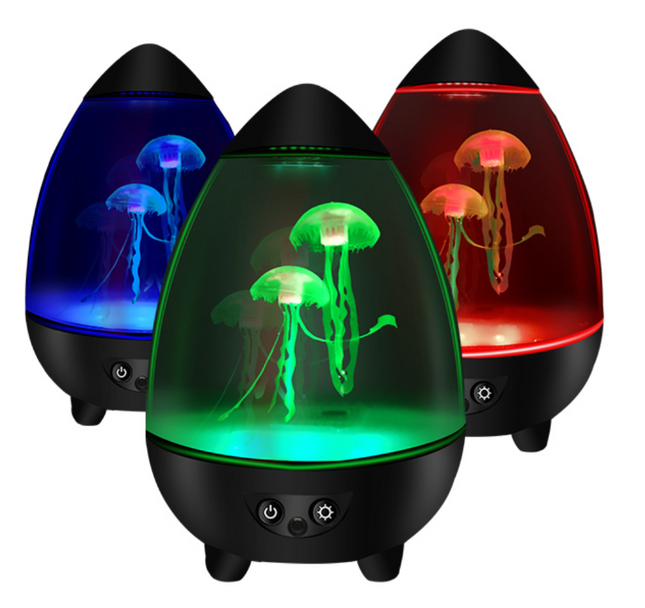 Rechargeable Colour Changing LED Water Drop Shape Jellyfish Night Light Lamp-  21cm