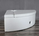 Padded Corner Surround Base Seat Plinth for Bubble Tube Fibre Optics- Corner - White/Grey