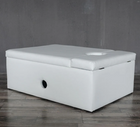Padded Corner Surround Base Seat Plinth for Bubble Tube Fibre Optics- Rectangle - White/Grey