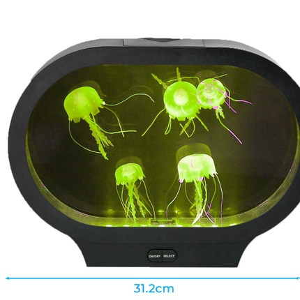 Oval Jellyfish Tank with Colour Changing LED Relaxing Mood Lamp