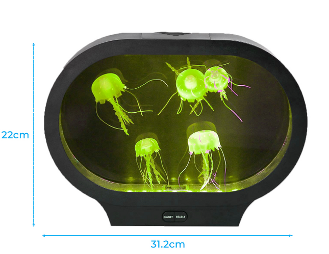 Oval Jellyfish Tank with Colour Changing LED Relaxing Mood Lamp