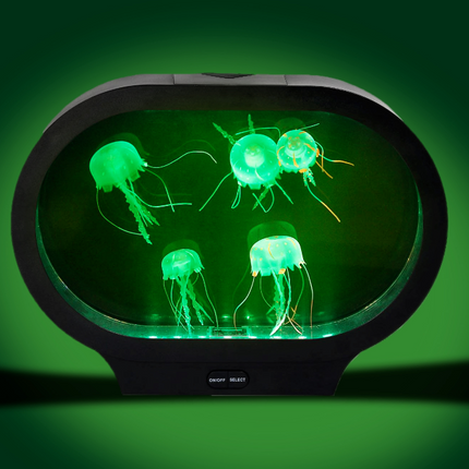 Oval Jellyfish Tank with Colour Changing LED Relaxing Mood Lamp