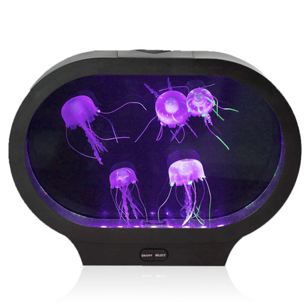 Oval Jellyfish Tank with Colour Changing LED Relaxing Mood Lamp