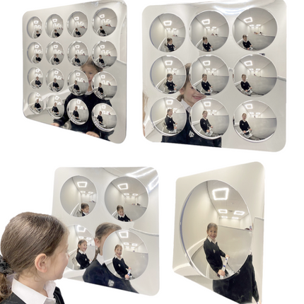 Large Round Assorted Sensory Mirror Set of 4- 51cm x 51cm | Sensory Mirror