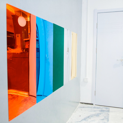Large Rainbow Coloured Mirrors- Set of 5
