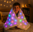 LED Sensory Plush Blanket with 32 Colour-Changing Lights + Optional LED Cushion