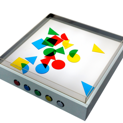 Sensory Light and Sand Table- Messy Play, Interactive Light Colour Changing Panel
