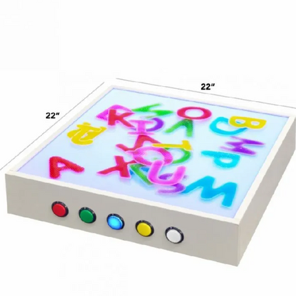 Sensory Light and Sand Table- Messy Play, Interactive Light Colour Changing Panel